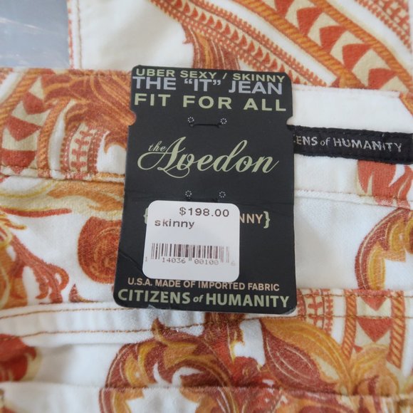 COH The Avedon Ultra Skinny Gold Velvet Jeans 26 - Picture 4 of 9